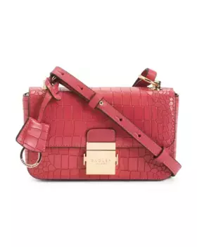 Кожаная закрытая мини-клапан через плечо Hanley Radley London, розовый