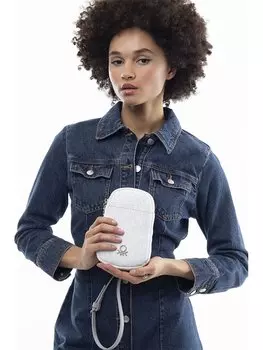 Кожаная женская сумка BENETTON, белый
