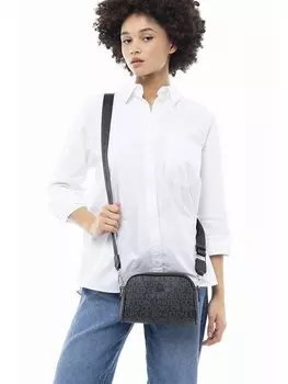 Кожаная женская сумка BENETTON, черный