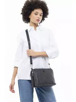 Кожаная женская сумка BENETTON, черный