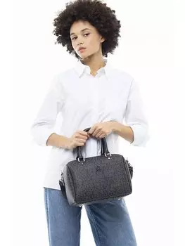 Кожаная женская сумка BENETTON, черный