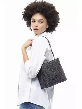 Кожаная женская сумка BENETTON, черный