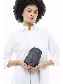 Кожаная женская сумка BENETTON, черный