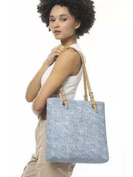 Кожаная женская сумка BENETTON, джинсовый синий