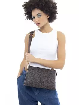 Кожаная женская сумка BENETTON, кофе