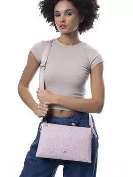 Кожаная женская сумка BENETTON, розовый