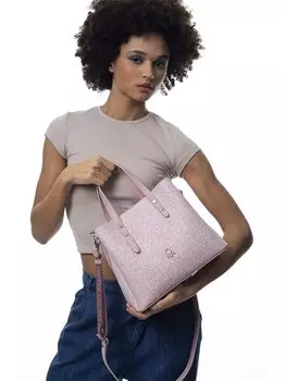 Кожаная женская сумка BENETTON, розовый