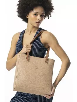 Кожаная женская сумка BENETTON, верблюжья шерсть