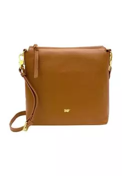 Кожаная женская сумка через плечо с эмблемой BRAUN BFFEL, цвет Cognac