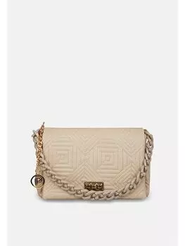 Кожаная женская сумка через плечо с цепочкой и узором Parigi