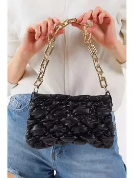 Кожаная женская сумка через плечо с цепочкой Tonny Black