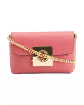 Кожаное через плечо Lilou Bonbonniere Made In Italy Valentino By Mario Valentino, розовый