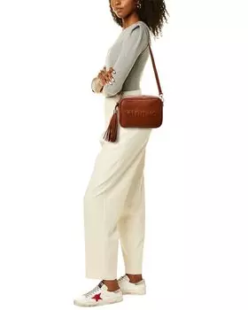 Кожаное через плечо Valentino by Mario Valentino Mia с тиснением, коричневый