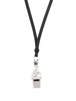 Кожаное колье Whistle AMBUSH, серебряный