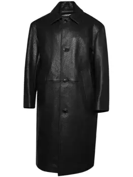 Кожаное пальто Alexander Wang, черный