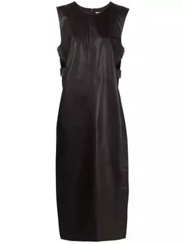 Кожаное пальто без рукавов REMAIN, коричневый