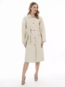 Кожаное пальто Faina, белый