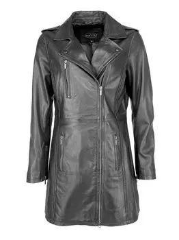 Кожаное пальто Jcc, черный