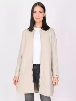 Кожаное пальто Maze "4202040", серый