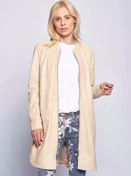 Кожаное пальто Maze, бежевый