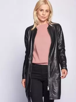 Кожаное пальто Maze, черный