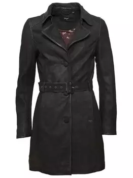 Кожаное пальто Maze, черный