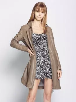 Кожаное пальто Maze, коричневый