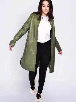 Кожаное пальто Maze, зеленый