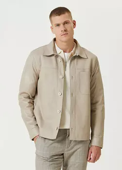 Кожаное пальто Network, серый