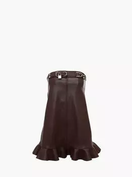 Кожаное платье-бюстье JW Anderson, коричневый