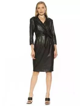 Кожаное платье Жаклин ALEXIA ADMOR, черный