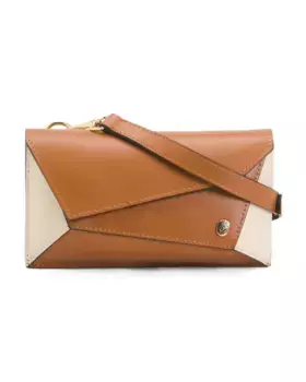 Кожаное плечо через плечо с четырьмя отделениями, сделано в Италии Isadora, цвет Natural Multi