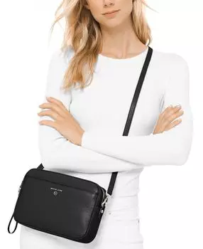 Кожаное плечо через плечо с камерой Jet Set Charm East West Michael Kors