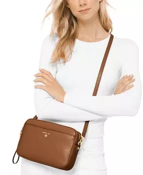Кожаное плечо через плечо с камерой Jet Set Charm East West Michael Kors