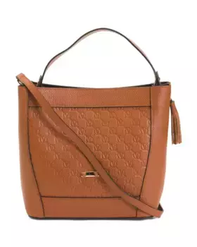 Кожаное плечо через плечо с медальоном Callie Made In Italy Valentino By Mario Valentino, цвет Umber