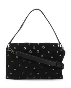 Кожаное плечо через плечо Waiyd с заклепками Vince Camuto, черный