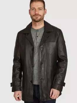 Кожаное полупальто бупаоло Bugatti, черный