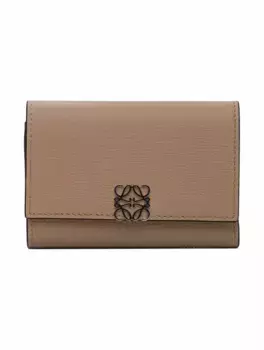 Кожаное портмоне Anagram Loewe, бежевый