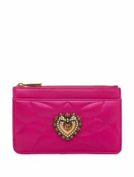 Кожаное портмоне Devotion Dolce&Gabbana, розовый
