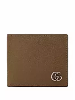 Кожаное портмоне GG Marmont Gucci, бежевый