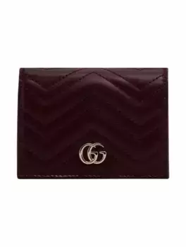 Кожаное портмоне GG Marmont Gucci, бордовый