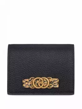 Кожаное портмоне Interlocking G Gucci, черный