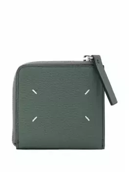 Кожаное портмоне Maison Margiela, хаки