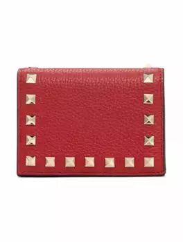 Кожаное портмоне Rockstud Valentino Garavani, красный
