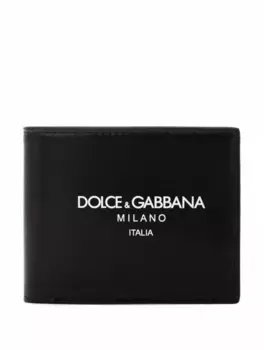 Кожаное портмоне с логотипом Dolce&Gabbana, черный