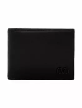 Кожаное портмоне V-logo Valentino Garavani, черный