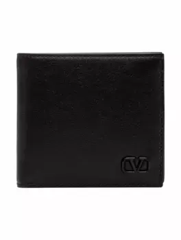 Кожаное портмоне V-logo Valentino Garavani, черный