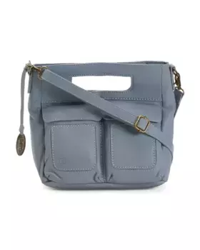 Кожаное ручное плечо через плечо Born, синий