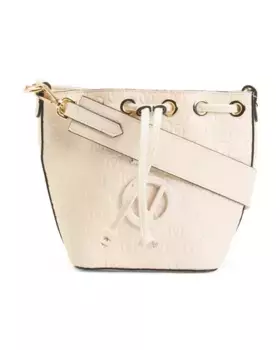 Кожаное ведро через плечо Jules Dollaro, сделано в Италии Valentino By Mario Valentino, цвет Milk