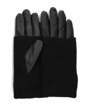 Кожаные эффектные перчатки Markberg, черный